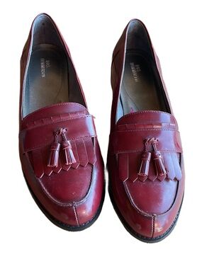 Ros Hommerson Berry Red Tassel Loafers - Women